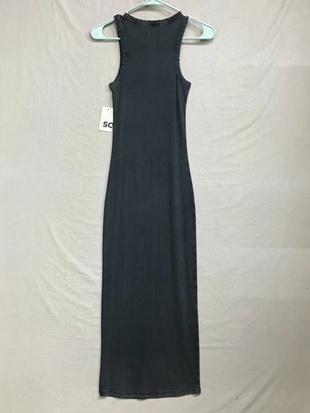 SO Goods for Life Maxi Dress Women's Small Black Tie Dye Ribbed Tank Dress - Picture 5 of 7